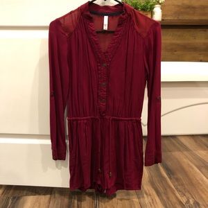 Burgundy Romper